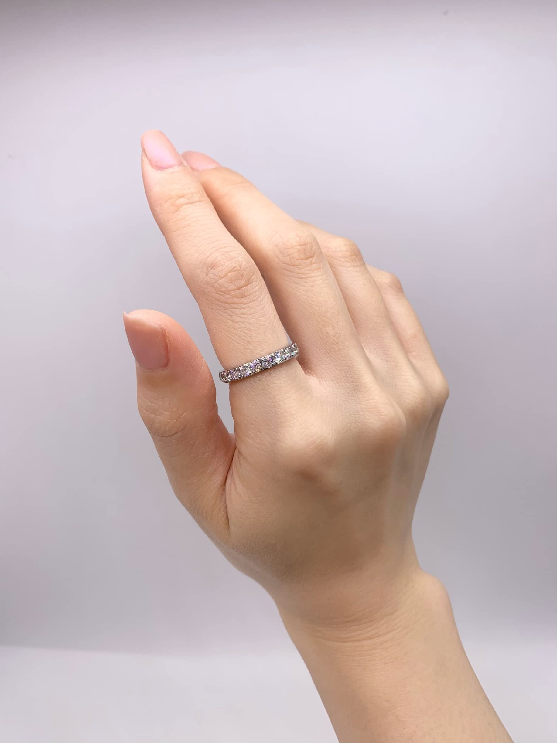 Qudo Vorsteckring Ring ETERNITY BIG Memoryring Edelstahl silber