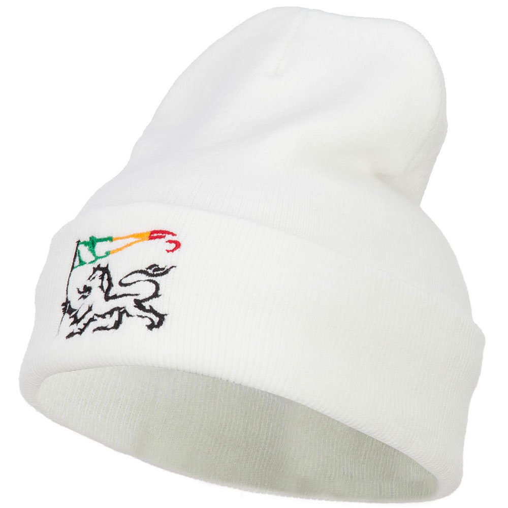 e4Hats.com Rasta Lion Flag Embroidered Long Beanie
