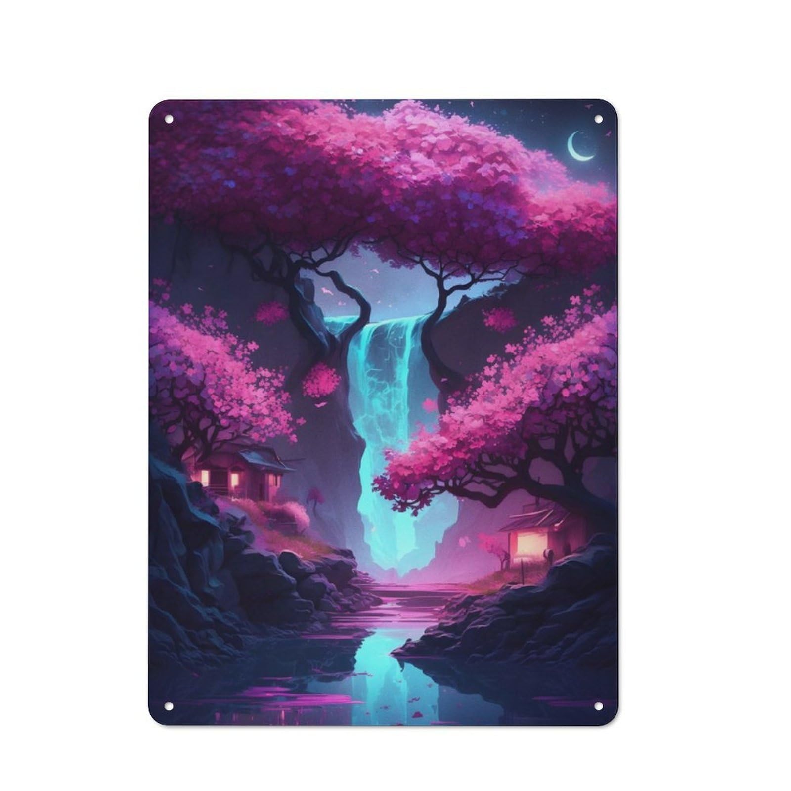 Junmoney Fantasy Nature Japan 01 Industrial-Style Tin Sign 40X30cm For Pub Or Café, Suited To Pub Decor Enthusiasts