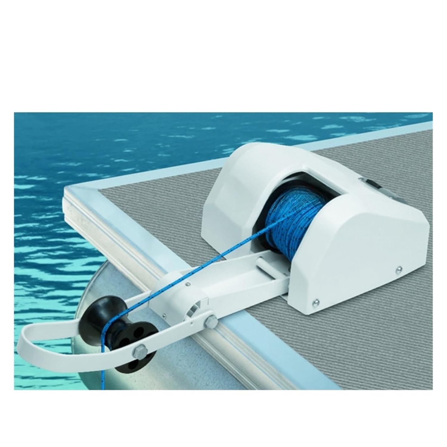 Boat Anchor Winch 12V Electric Windlass Electric Anchor for Ships and Yachts with Remote Control(Black)