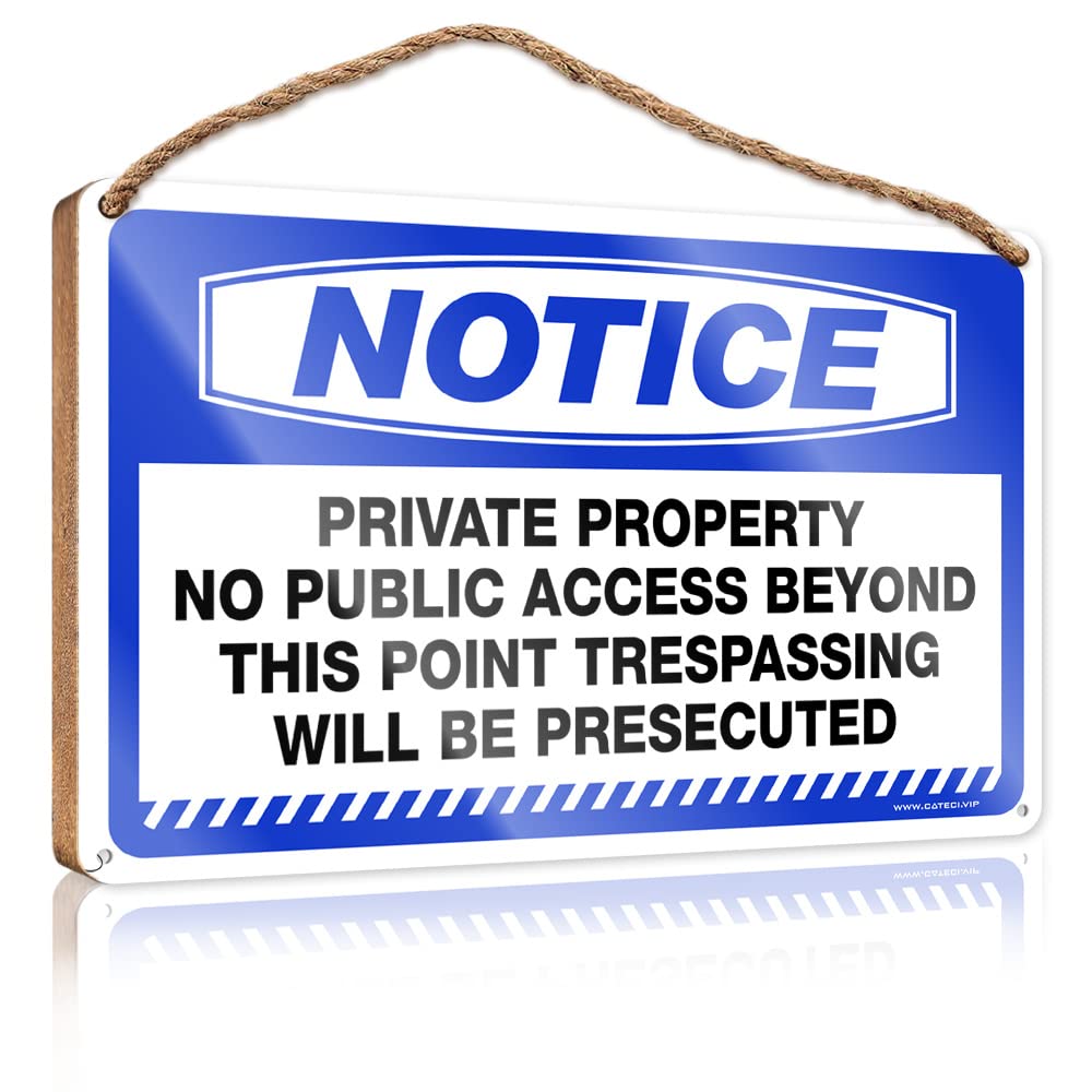 FZFN Our Home Signs For Home Decor Notice Private Property No Public Access Beyond Wooden Sign Plain Wood Signs For Crafts Front Door Sign Funny(15X28CM)
