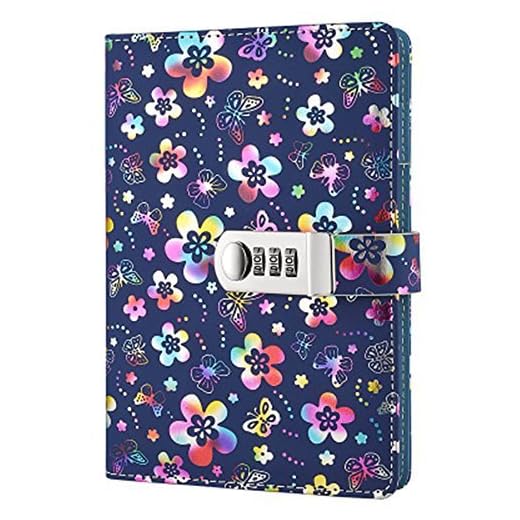 A5 PU Leather Password Lock Diary Peach Cover With Locked Notebook Journal Diary With Combination Lock Digital Password Locking Notebook (Multicolor)