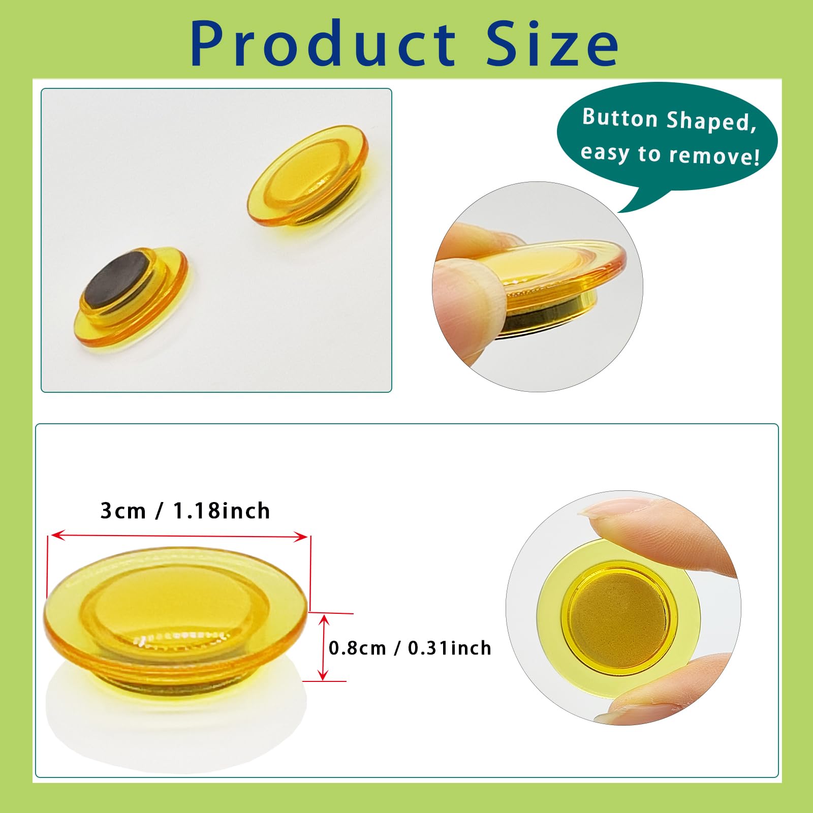 42 Calamite Per Frigorifero Trasparenti - Potenti, Rotonde, Per Lavagne E Superfici Magnetiche - Foto 7