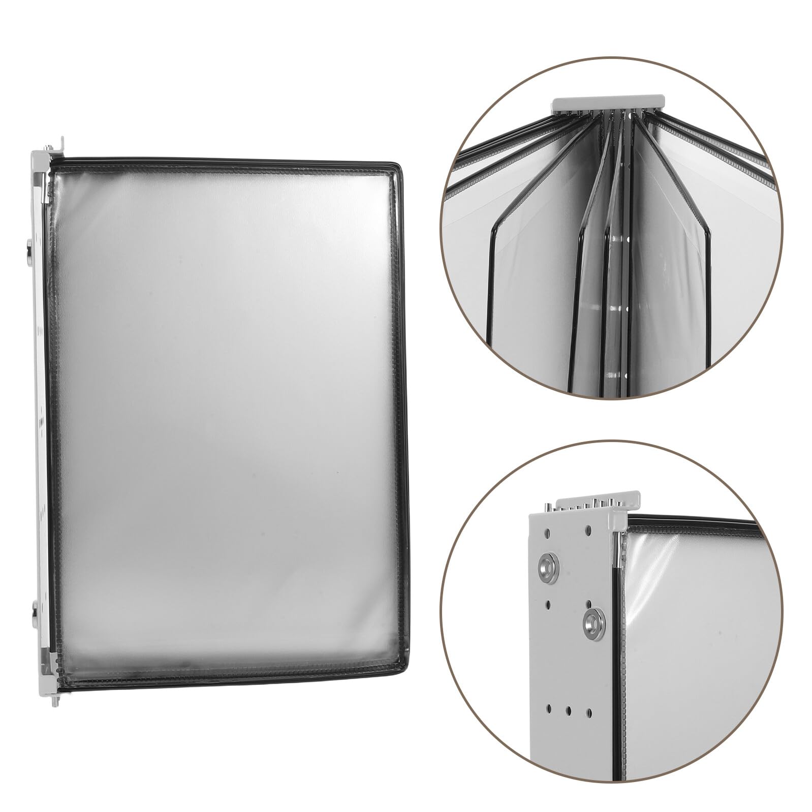 Portadocumenti Magnetico A4 10 Tasche in Pvc Supporto a Parete | Capienza Fino a Dieci Fogli A4, per Studenti e Aule, Soluzione Salvaspazio Fissaggio Magnetico
