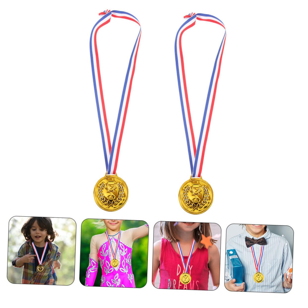 UKCOCO Medallas De Competición Doradas para Niños 50 Piezas Electrochapadas Duraderas Medalla De Fútbol y Baloncesto Premios para Eventos Deportivos y Fiestas Infantiles