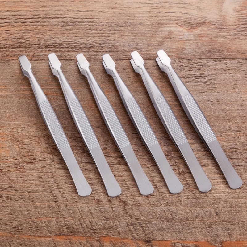 2 Pinzette Multifunzione In Acciaio – Punta Curva E Gomma, Per Ciglia, Monete, Francobolli E Bricolage