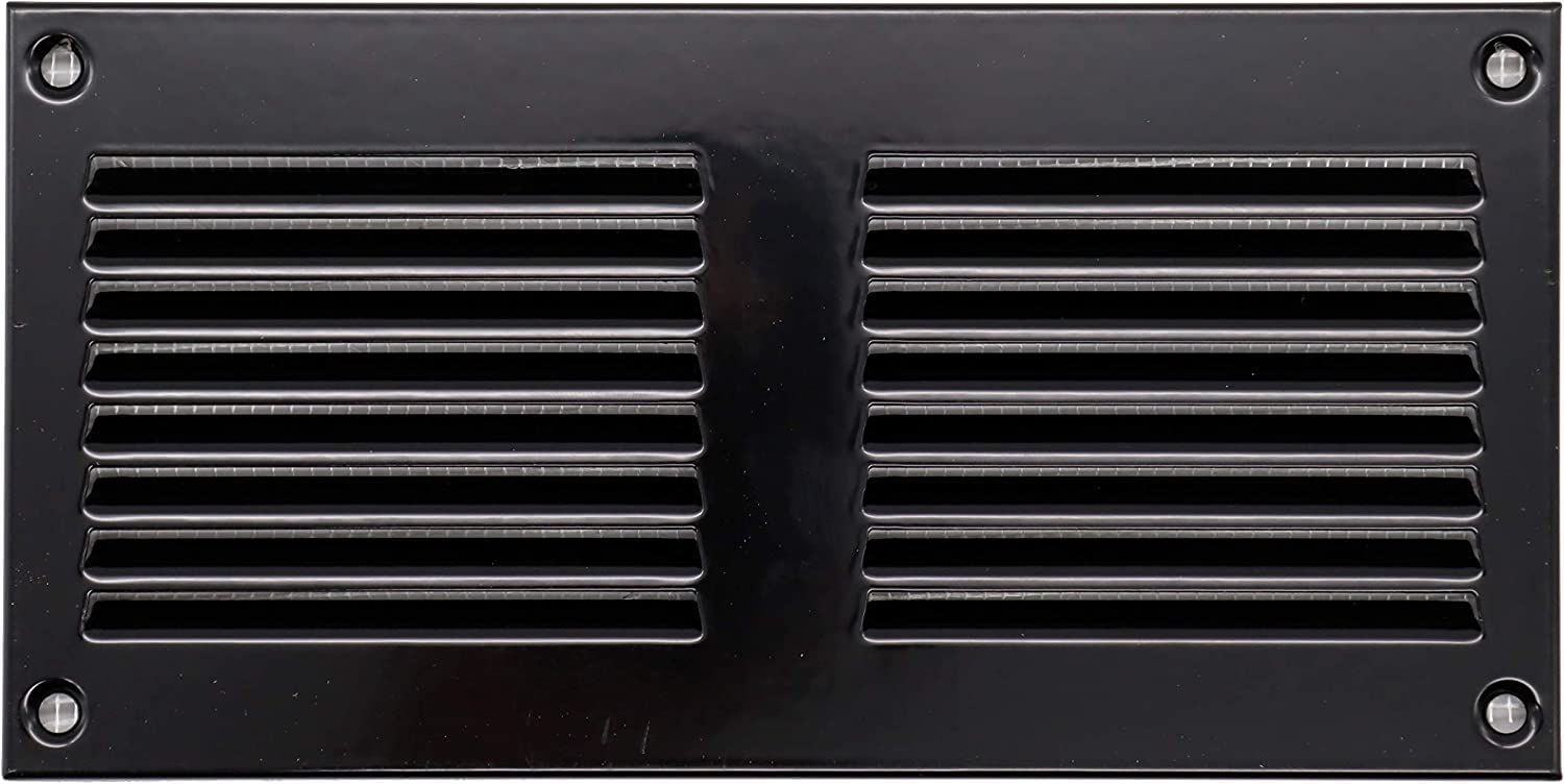 Vent Systems 8'' x 4'' Inch Pack of 10 Air Vent Covers Black Metal