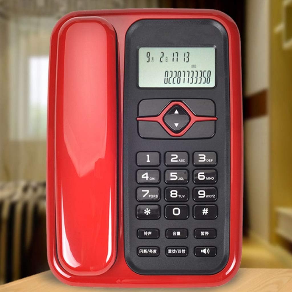 Corded Phone - Phones - Retro Novelty Telephone - Mini Caller ID Telephone, Wall-Mounted Telephone Fixed Telephone Home Office Landline Telephone (Color : A) (C)