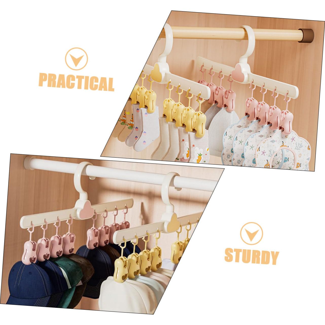 4 Sätze Wäscheständer Für Babysocken Wäscheklammern Zum Trocknen Von Kleidung Wäscheklammerständer Klappbar Kleiderständer Kinder Kinderkleiderbügel Kinder Kleiderbügel 3 Stück * 4