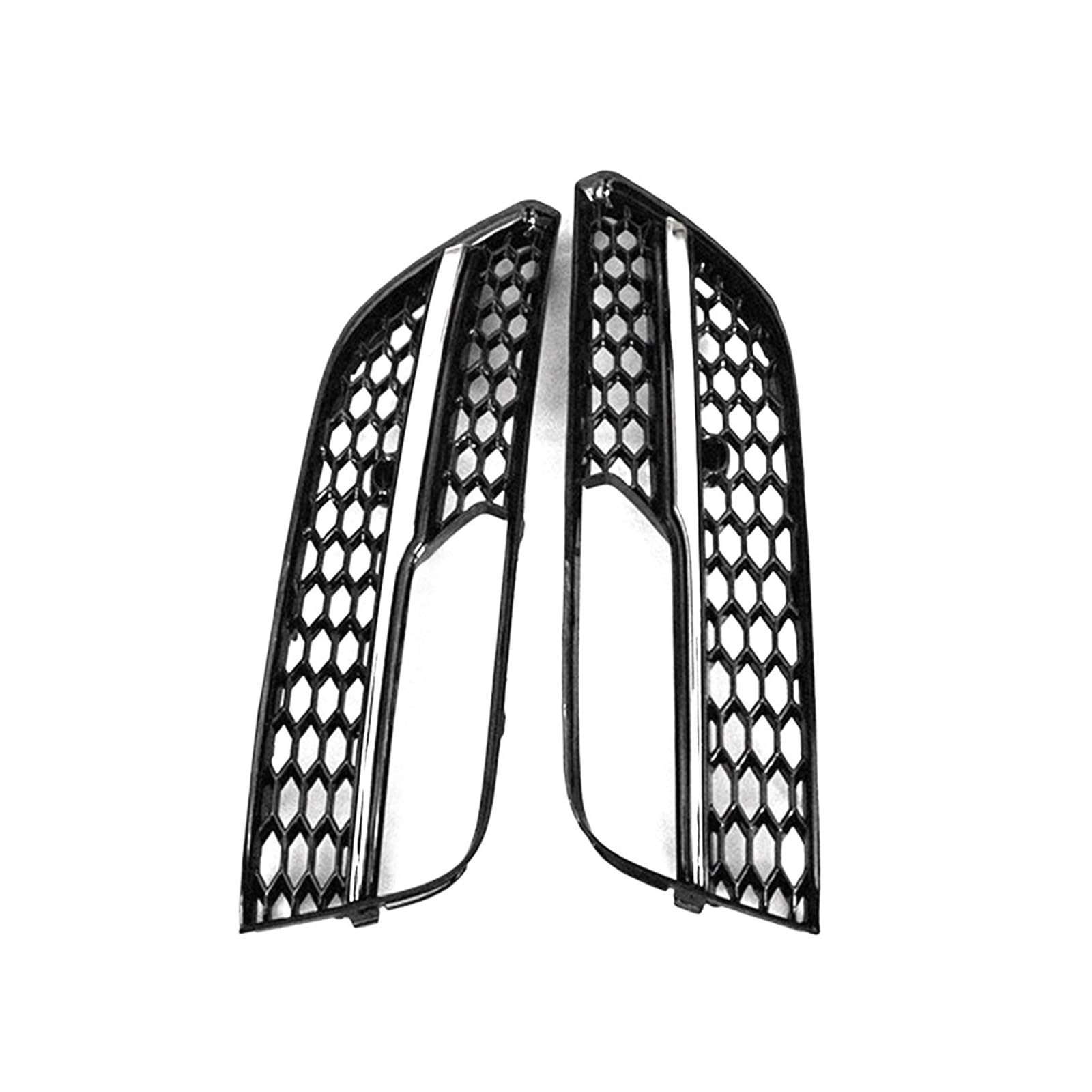 Maglia a nido d'ape Stile Paraurti Anteriore Copertura Della Lampada Della Nebbia Griglie Fendinebbia Griglia Compatibile for Audi A3 Hatchback 2013-2016 Nero e Argento