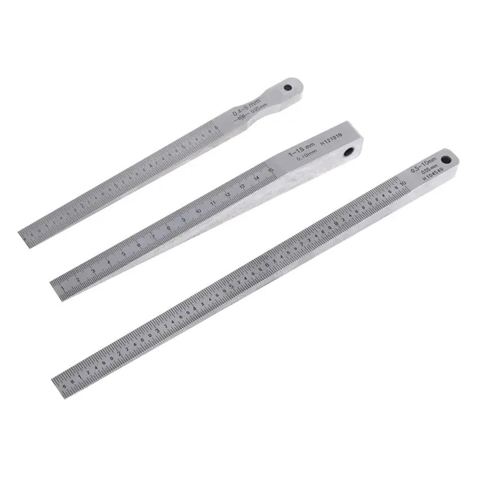 Calibre cónico Calibrador cónico, calibrador de espesores soldadura, herramienta medición agujeros (1-15 mm, 0,5-10,4-6 mm)(0.5-10mm)