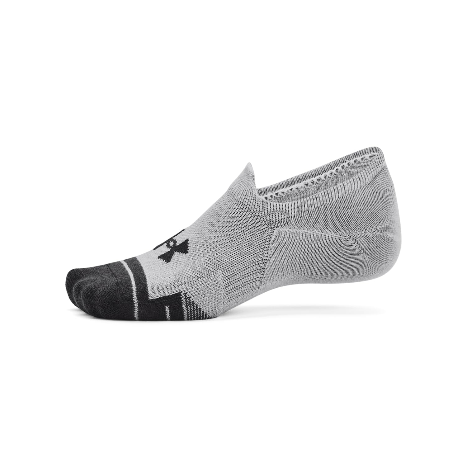 Under Armour 1379502-11-LG Unisex UA Performance Tech 3-Pack Ultra Low Tab Socks Mod Gray LG