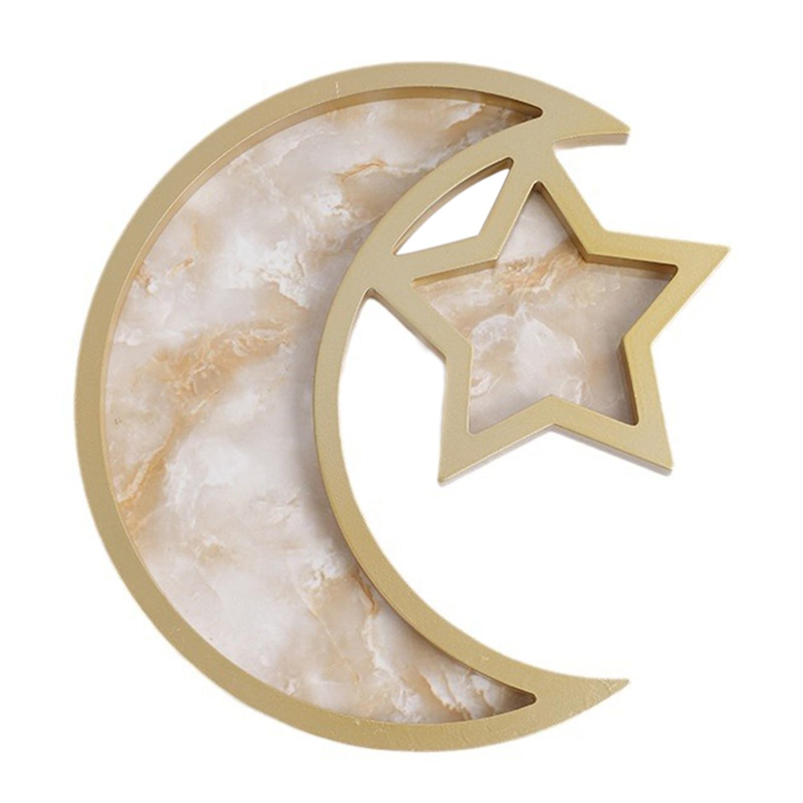 Xjdzineq Eid Tray with Star and Shape Art Serving Food Suitable for Home Decors and Festival Presentation