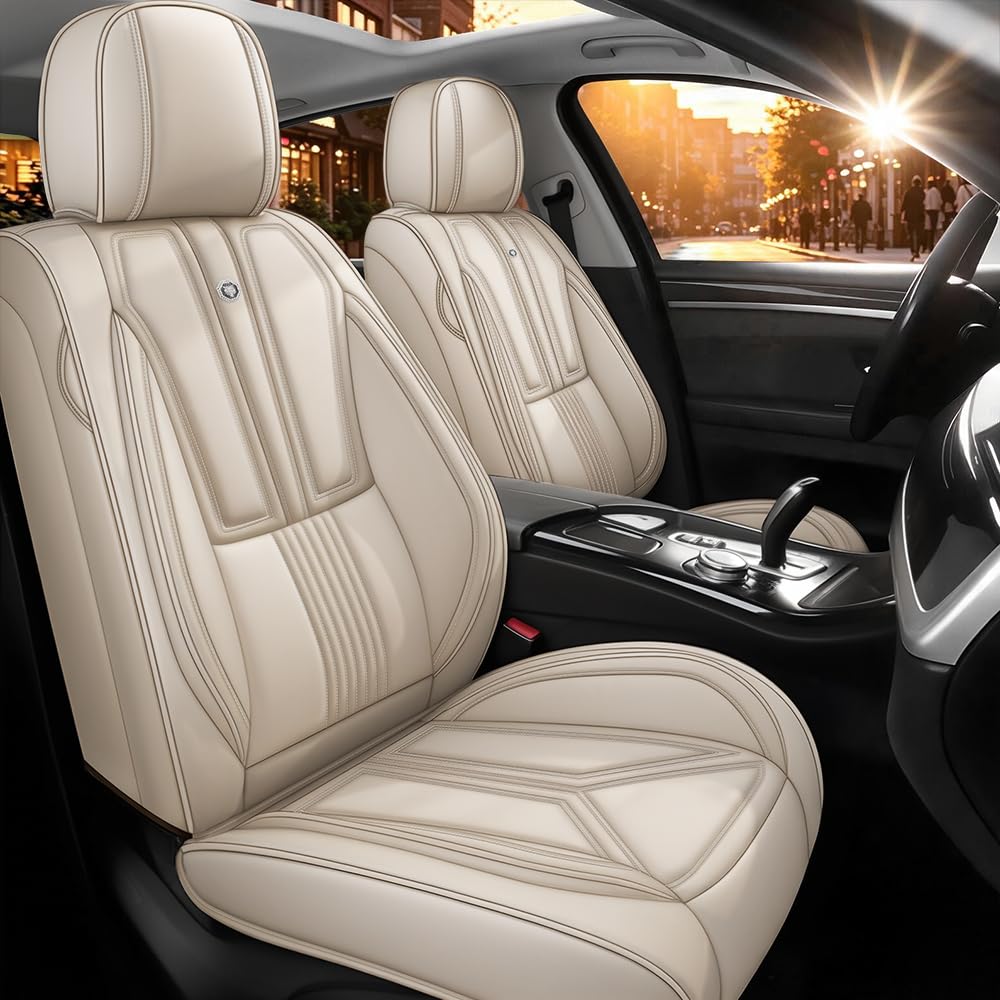 Custom Car Seat Covers for Toyota Prius 2001-2026,Easy Install,Beige