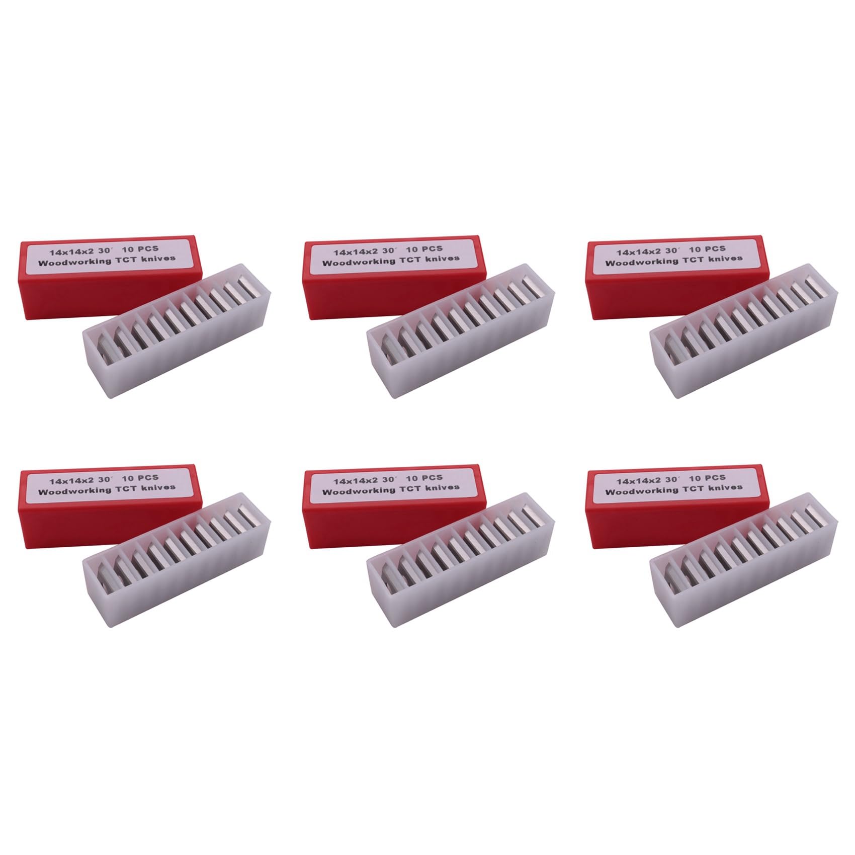 Jnchdghwa Silver 60Pcs Wood Turning Carbide Insert Blades Milling 30 Degree Lathe Chisel Replacement Blade 14X14x2mm