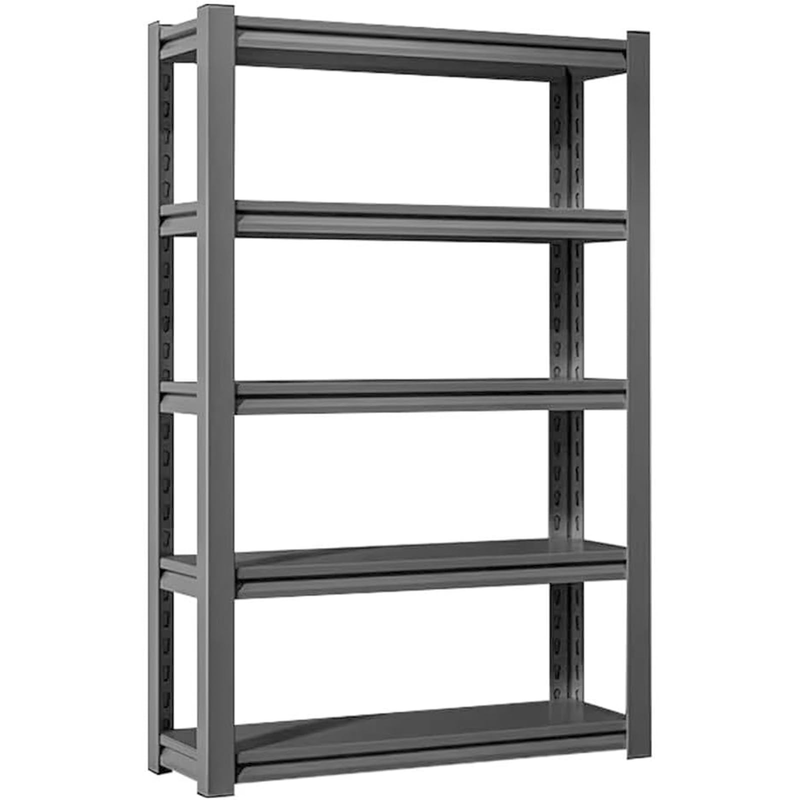 Scaffalatura in metallo a 5 ripiani per impieghi gravosi da 182,9 cm, regolabile, per garage, cantina e magazzino, design robusto, 99 x 40,6 cm, soluzione di archiviazione nera