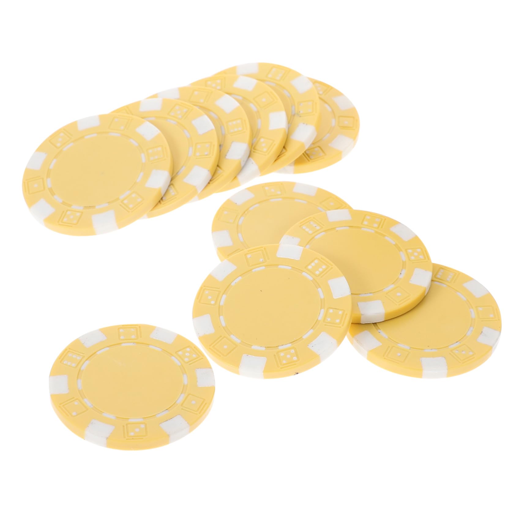 50 Weiße Zählchips aus Kunststoff Rund zum Addieren und Subtrahieren für Mathelernen und Poker