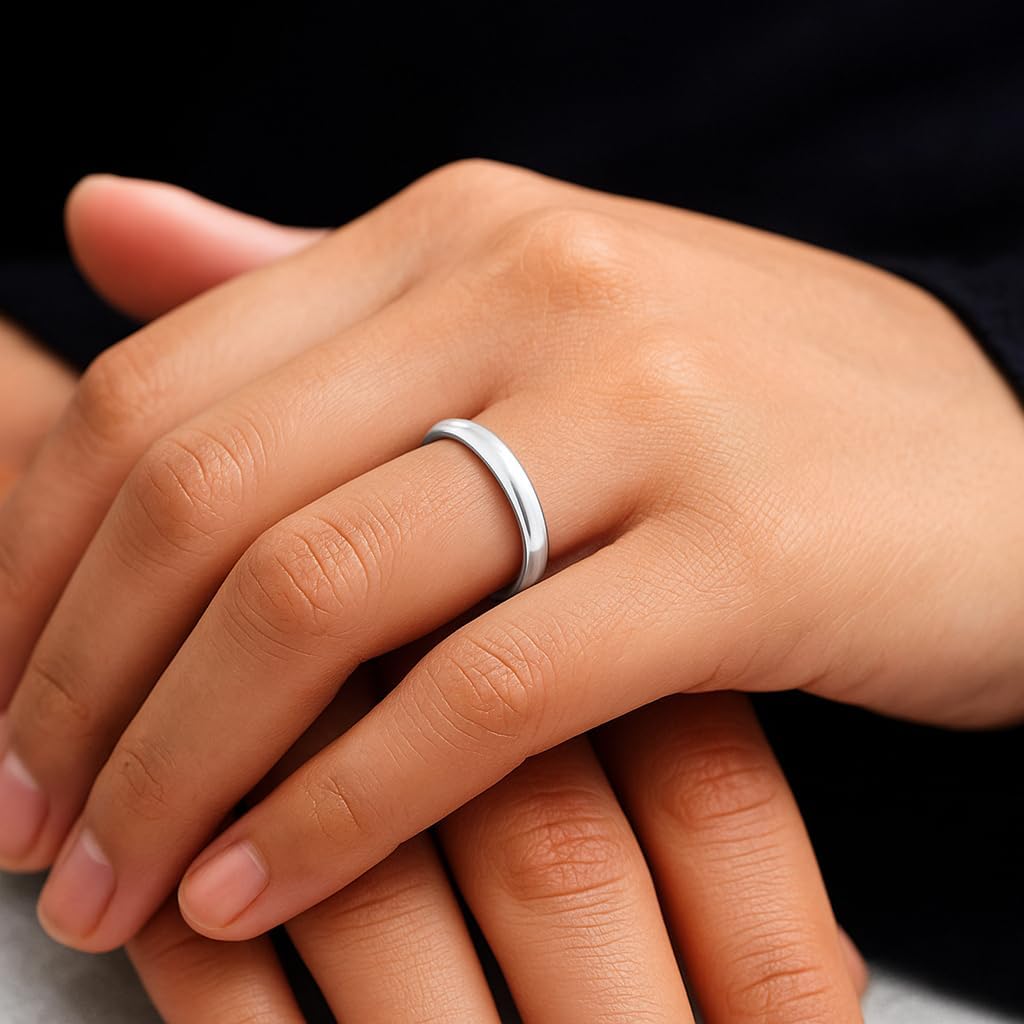 10K Gold Wedding Band Rings for Men & Women – 3MM 4MM 5MM 6MM Plain Gold Bands – Yellow & White Gold – Classic Comfort Fit Unisex Rings