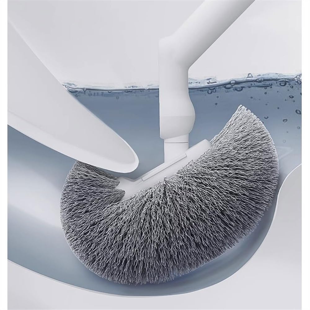 Flexible Toilettenbürste mit Wandhalter ohne Bohren Design Kunststoff Bad WC Reiniger mit weichen Borsten Platzsparendes WC Bürstenset