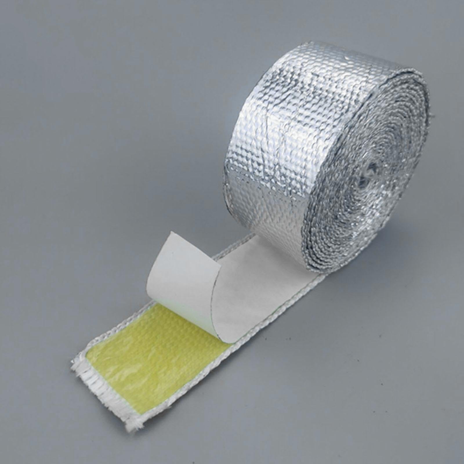 Materiale Riflettente Ad Alta Adesione, Resistente Al Calore, in Fibra di Vetro, in Alluminio per La Sigillatura di La Riparazione di Condotti, 1,5 mm x 50 mm x 10 m