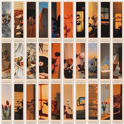 30 Stück Ästhetische Papier-Lesezeichen - Moderner Einfacher Stil für Buchliebhaber - Niedliche Buchzubehör-Packung für Frauen