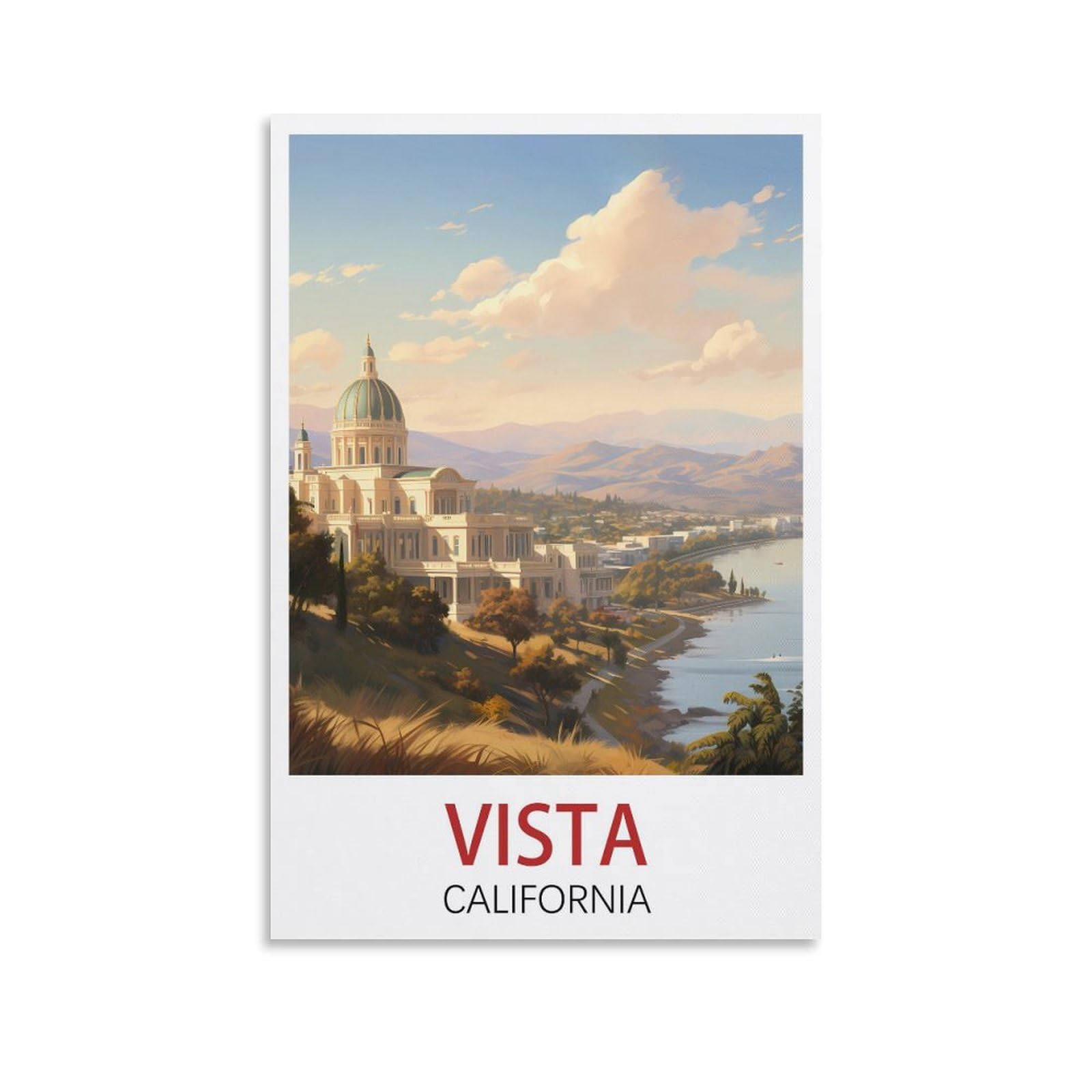Vintage Metal Tin Sign for Cafe Vintage Signs Home Kitchen Rustic Travel Metal Signs Wall Art Decor Vista California Posters 30x40cm