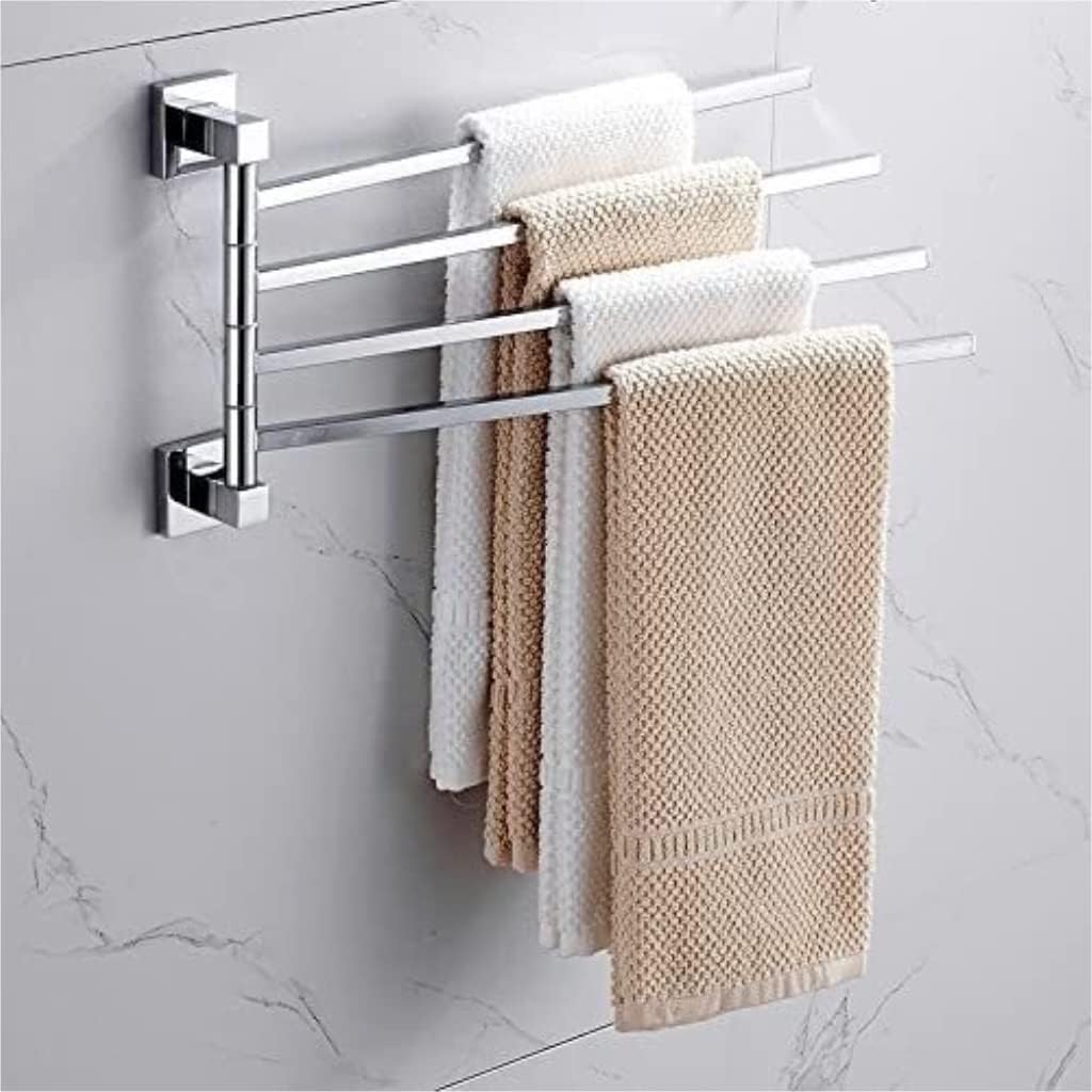 Towel Bar Towel Rack Towel Towel Rail Swivel Towel Bars Hanger Towel Rack Wall Mounted Rotatable Bathroom Accessories Towel Towel Shelf Towel Rail/a/40 * 22Cm