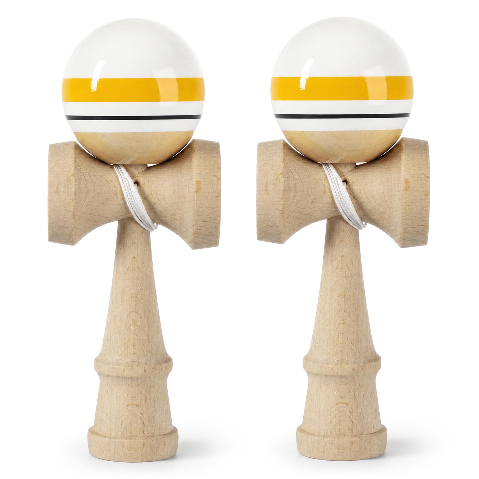 Sosation Lot de 2 boules professionnelles en bois massif Kendama et tasse