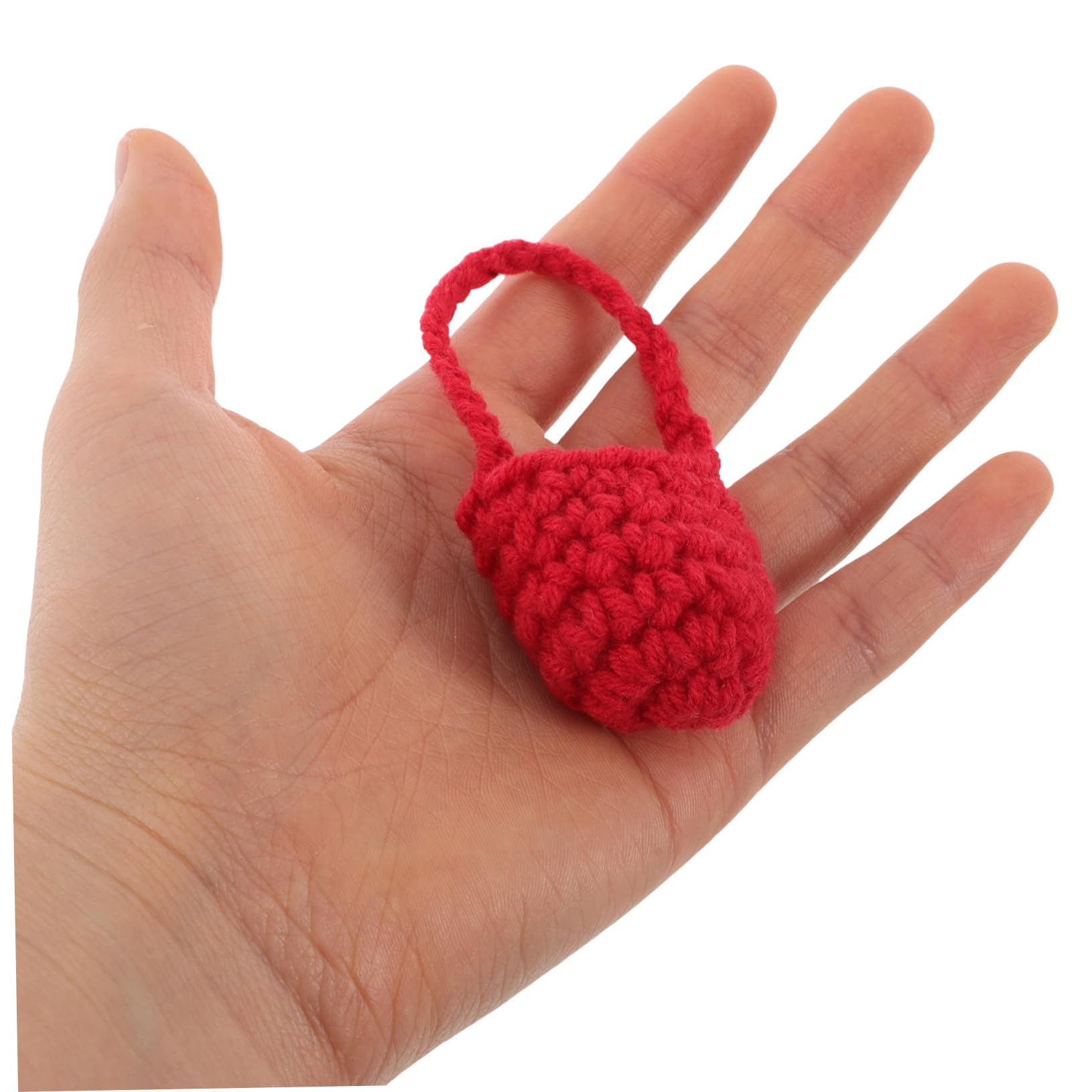 Kisangel Mini Borsa all Uncinetto per Bambole 10 Pezzi in Filato di Lana Resistente all Usura Design Cavo Portatile per Crafting e DIY per Ragazze
