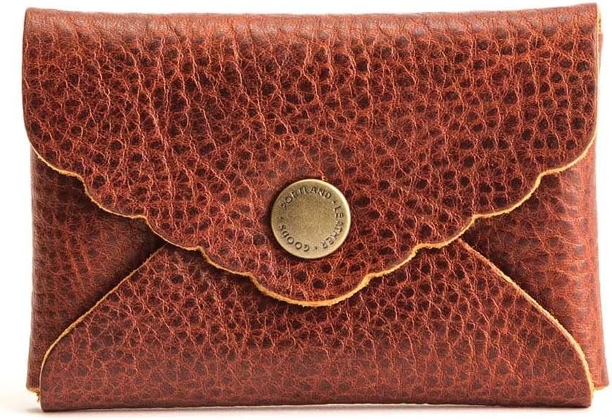 Portland Leather Goods Mini Daisy Wallet for Women – Handmade from the Finest Full-Grain Hides – Features Envelope Design with Snap Closure – Nutmeg