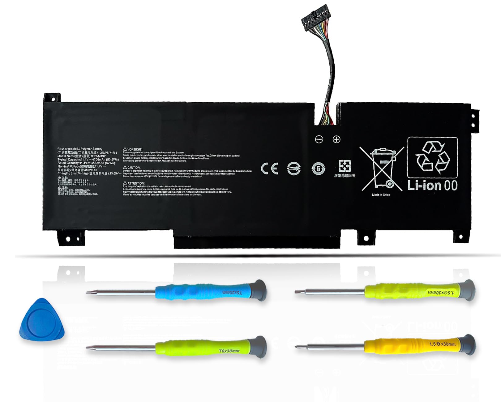 ASODI BTY-M492 Laptop Battery Compatible with MSI Katana (GF66 GF76), Pulse (GL66 GL76) Sword 15 A11U, WF66, WF76, Crosshair 15 17 A11U Series 53.5Wh