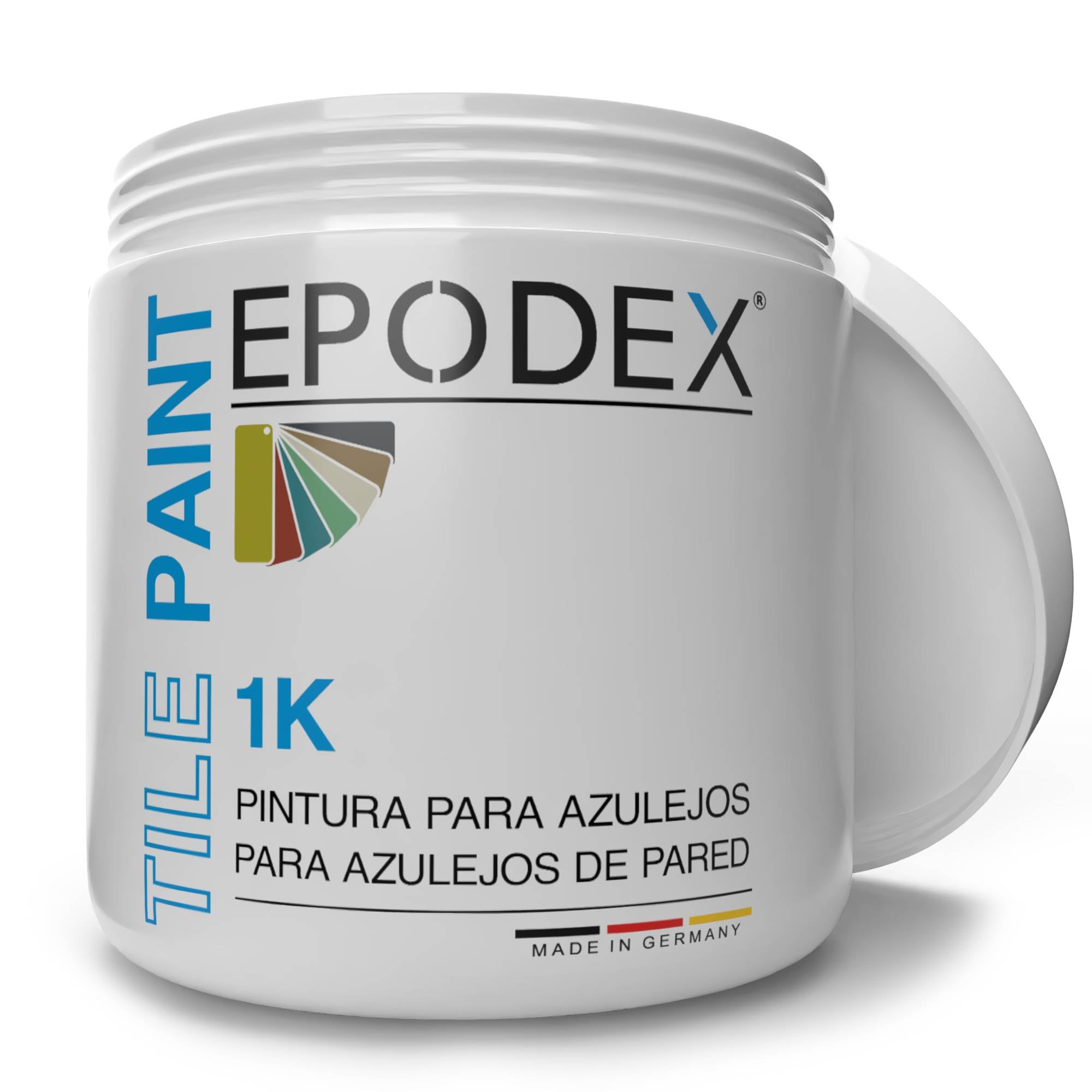 EPODEX Pintura para azulejos 1K, Pintura azulejos cocina, baño y más, Revestimiento satinado para paredes interiores, 1kg (8m² por capa) - Nordic - Pastel