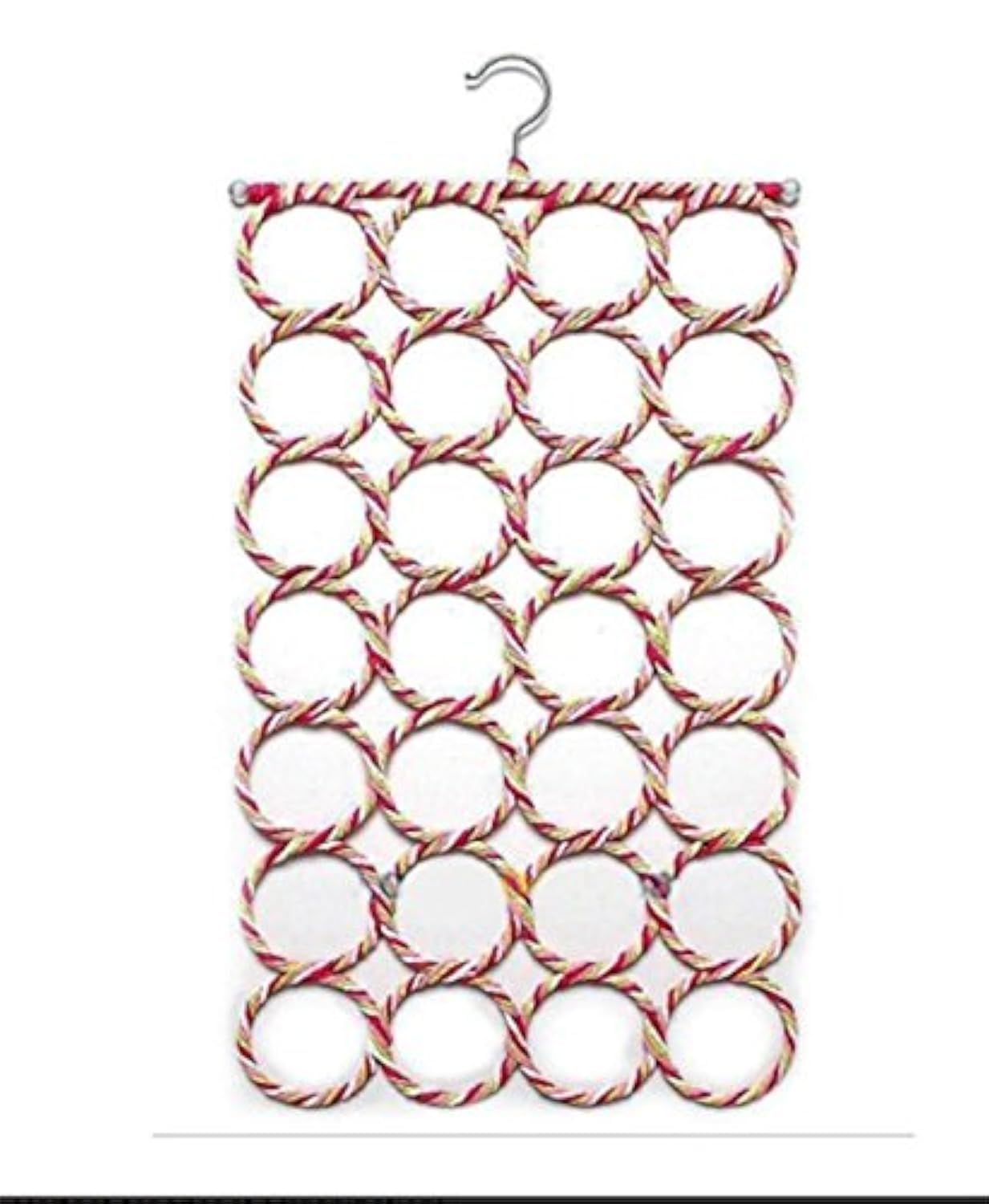MosQuick® Multi Purpose 28 Rings Foldable Hanger for Ties, Scarfs, Belts, Bags Etc Multi-Coloured (Random Color)-picture-10