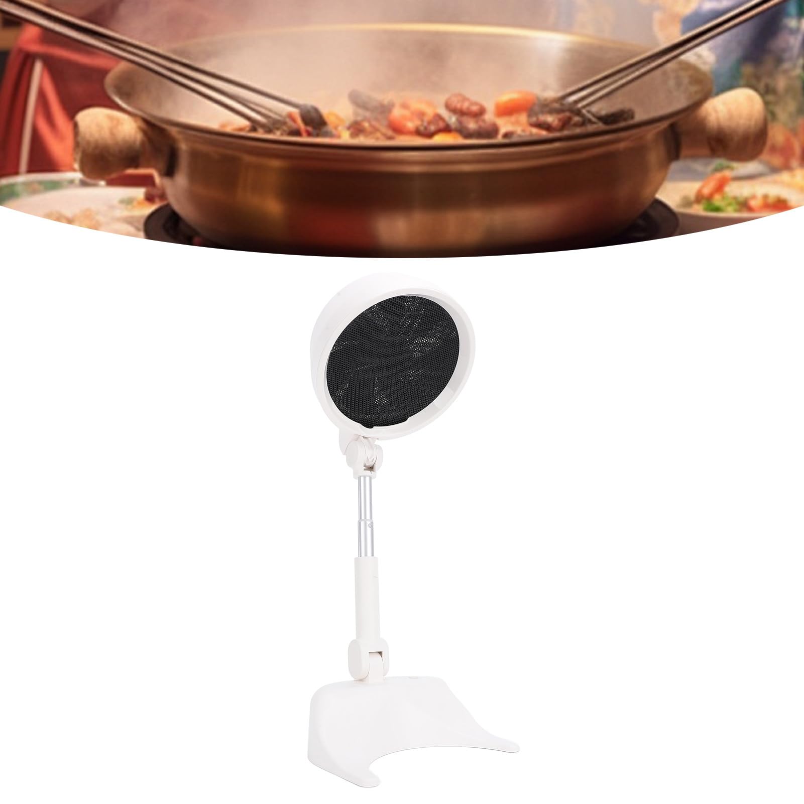 TOPINCN Tragbare Dunstabzugshaube, Kabellose Arbeitsplatten-Küchenhaube, Tisch-Dunstabzugshaube mit Abnehmbaren Filtern, Geräuscharme Tragbare Herd-Ablufthaube, Mini-Dunstabzugshaube für
