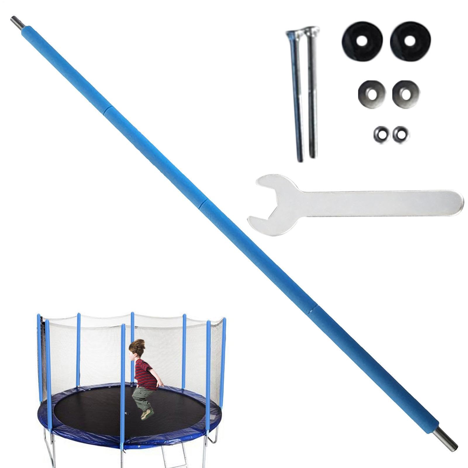 Replacement Trampoline Poles, 6-16Ft Trampoline Safety Enclosure Net Poles, Heavy Duty Steel Hardware TrampolineAccessories, Foam Canopy Accessories for Outdoor, Backyard & Playground — image 1