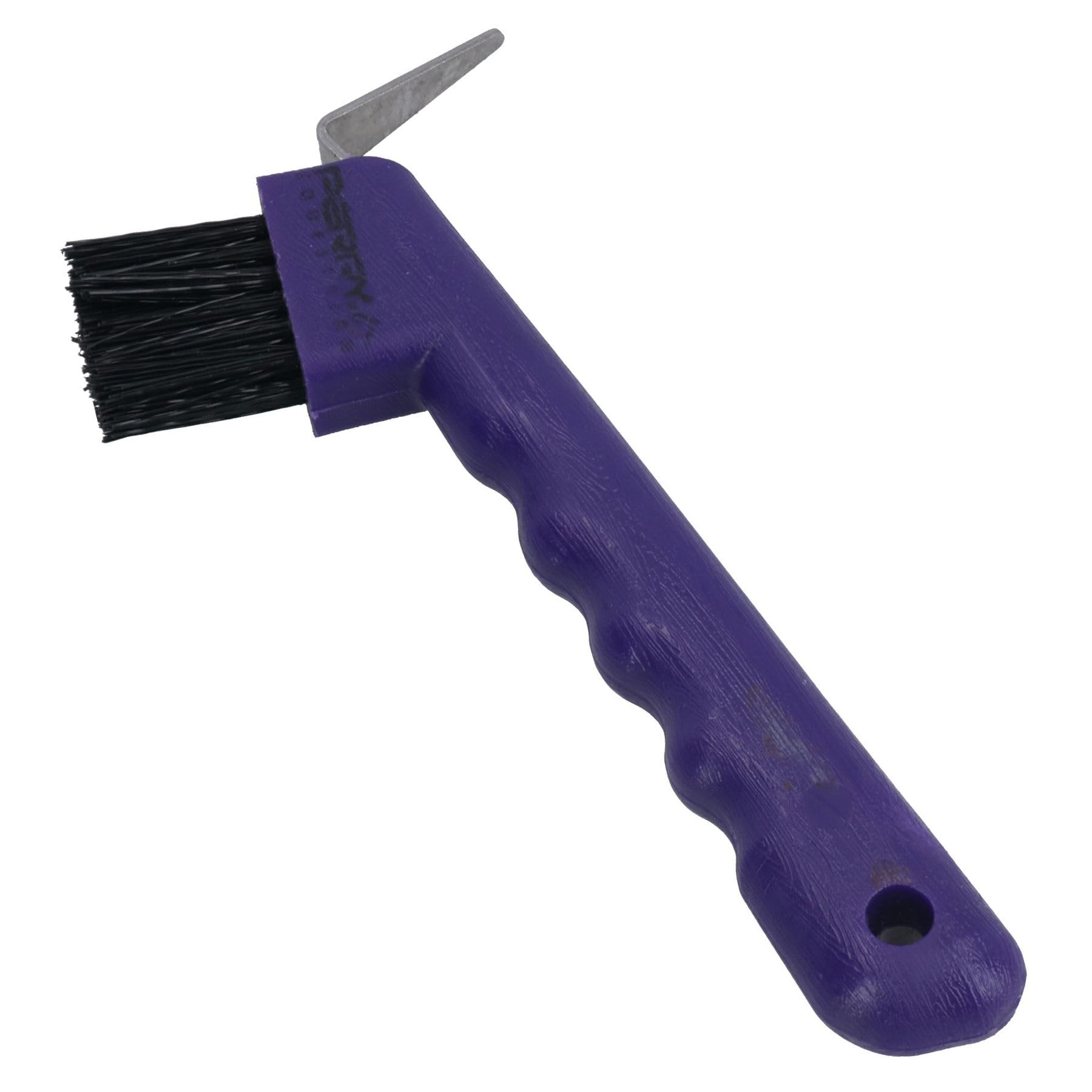 AB Tools Durable Purple Horse Hoof Pick & Brush with Wave Grip Handle Stable Accessory