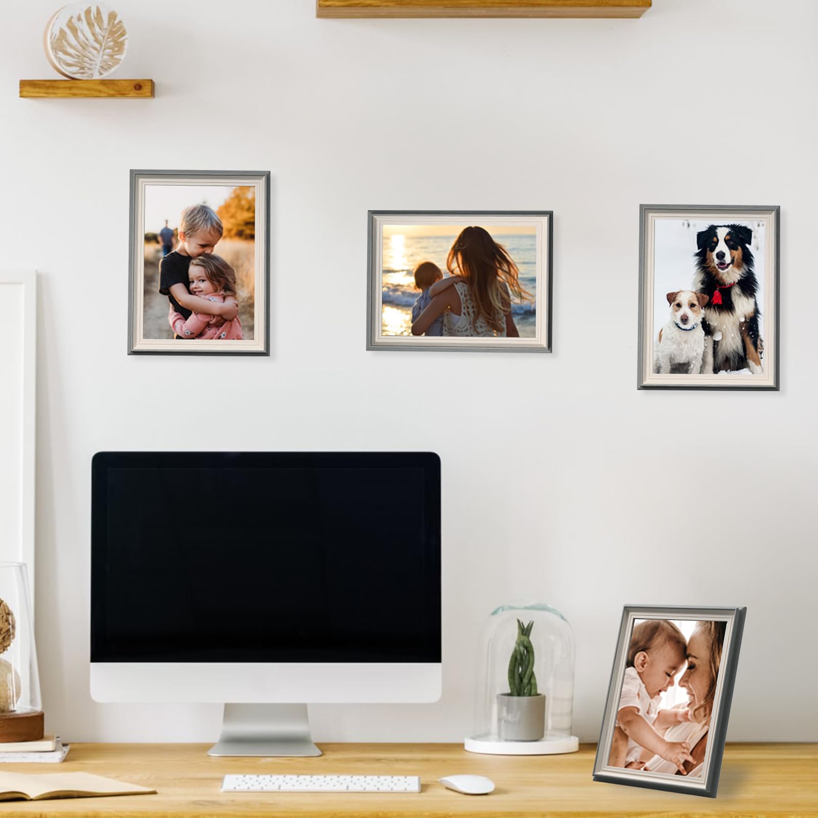 YoHyien 4 Pcs 8x6 Photo Frames, Desktop Free Standing Picture Frames 6x8 - Image 3