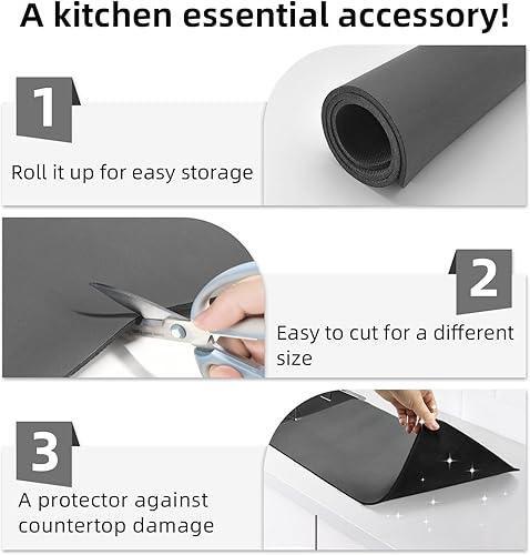 Vista 29 de LOPNUR Tapete de secado de platos de cocina, tapete grande de secado de platos de 24 x 16 pulgadas para encimera de cocina, almohadilla de secado