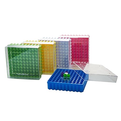 Miniatura 7 de CryoKING Cajas criogénicas de PC, 2 pulgadas, 81 pozos, colores surtidos, caja de 20