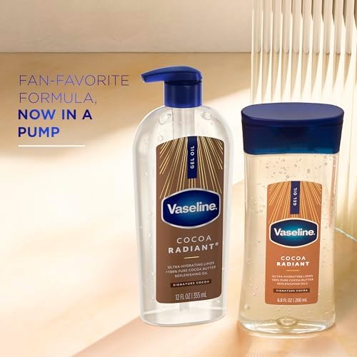 Vaseline Intensive Care Cocoa Radiant Body Gel Oil with 100% Pure Cocoa Butter, 12 oz - 3