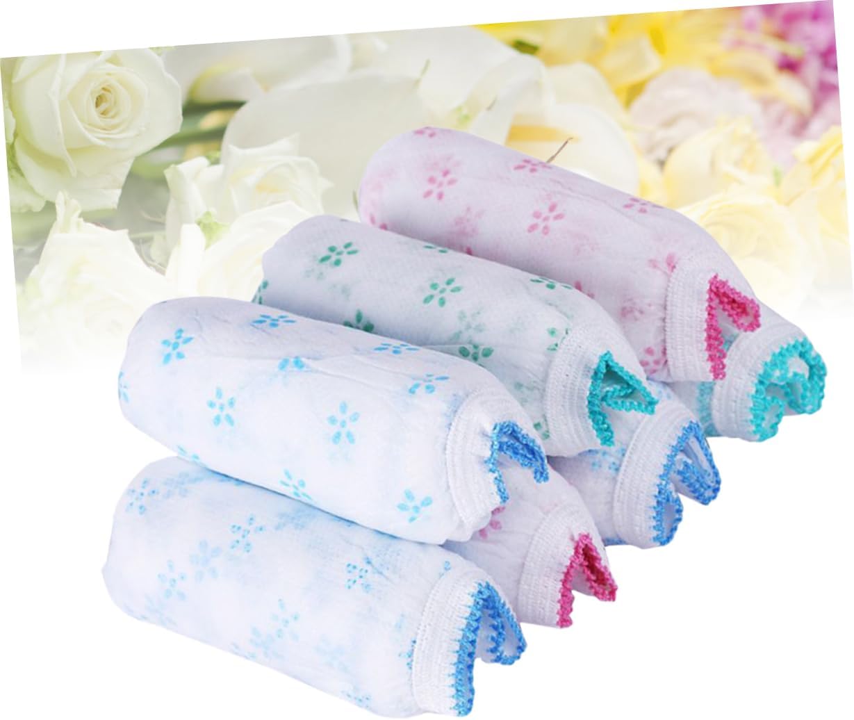 7Pcs Disposable Maternity Underwear for Postpartum Mixed Colors Lightweight Breathable Non Woven Panties for Pregnant Women and Moms