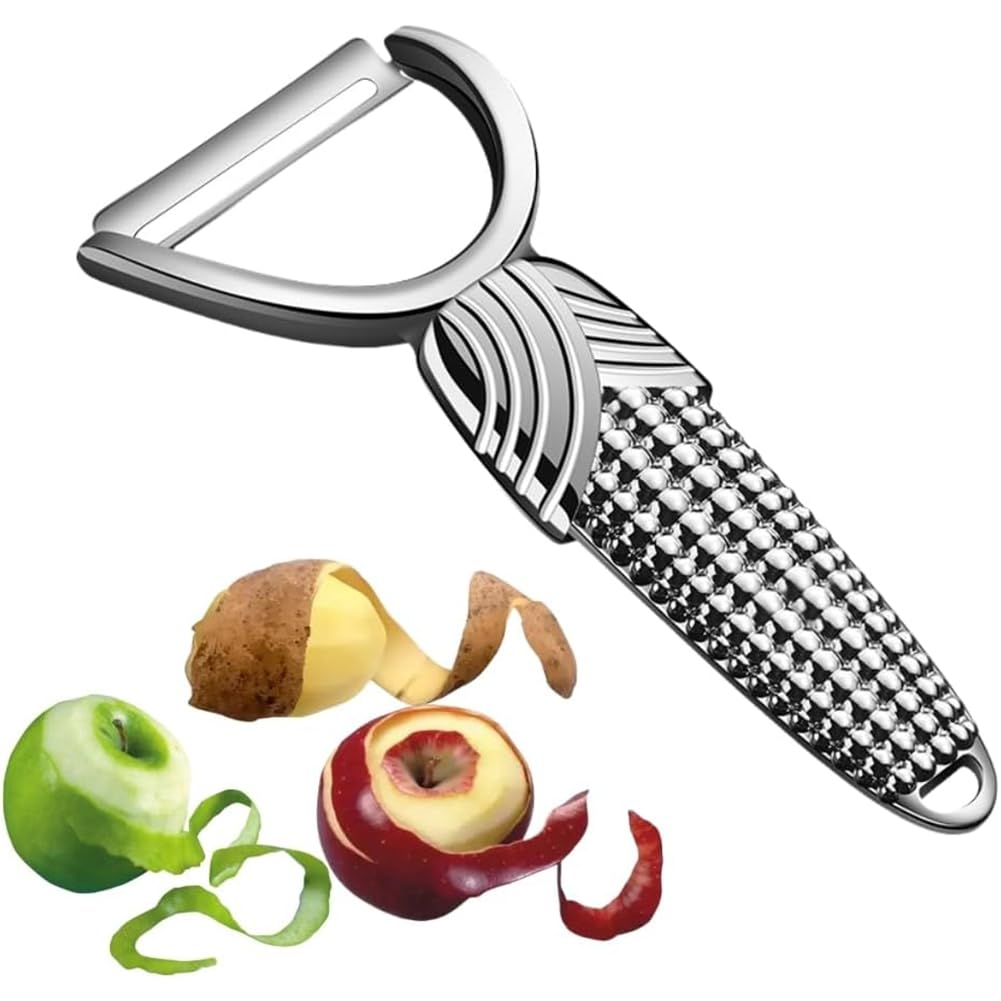 CTRLZS Stainless Steel Blade Swivel Vegetable Peeler-Widened Handle for Efficient for Veggies, Fruit-Potato, Carrot Silver