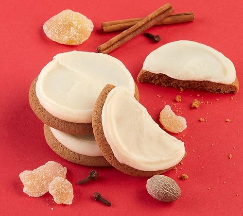 Miniatura 7 de Cheryl's Cookies Lata de regalo de Feliz Navidad con 12 galletas navideñas surtidas, envueltas individualmente, gourmet y entrega fresca, lata de