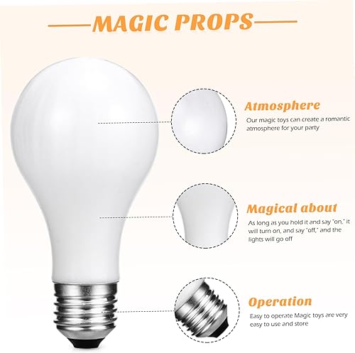 Miniatura 6 de Abaodam Recargable 3 unids Props Bombilla Led Cerrar Magia Bombilla Fiesta Ilusiones Bombilla On Off Bombilla Trick Gadgets Plástico Truco Bombilla