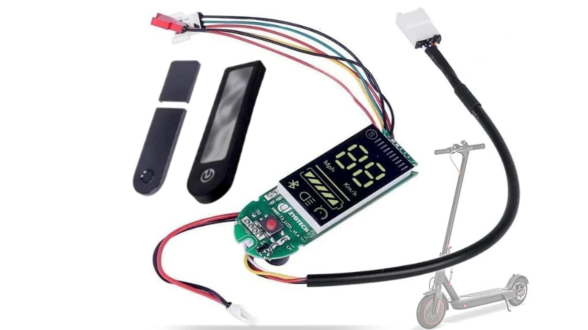 YAMTECH Display Complete Set for AOVO Pro Electric Scooter AOVO E-Scooters Complete Display Set AOVO Pro Electric Scooter Complete Display Set Including All Components Display Screen, Green