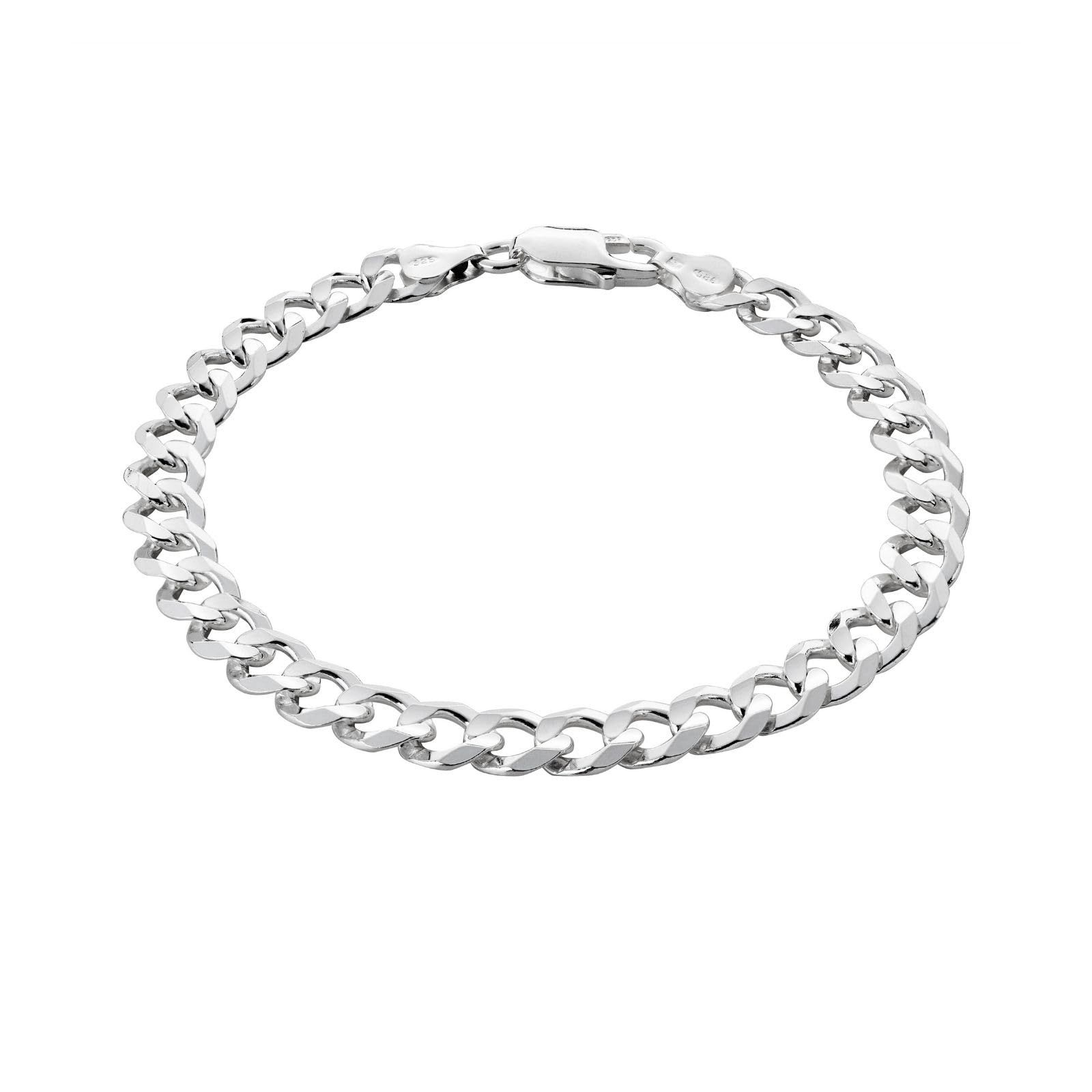 Sterll Pulsera para hombre de plata 925, 20 cm de longitude, con caja de joyas, ideal como regalo de hombre
