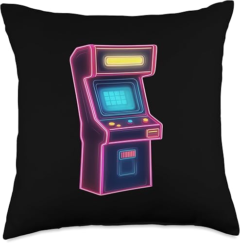Miniatura 4 de Arcade Machine Vintage 80s 90s Retro Vaporwave Aesthetic Throw Pillow