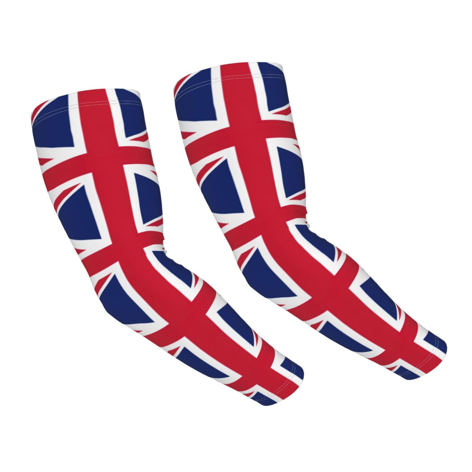 Lmnuds Unisex Black British Flag Cooling Arm Sleeves For Men Women, Breathable, Sun-Protective, Ideal For Sports, One Size