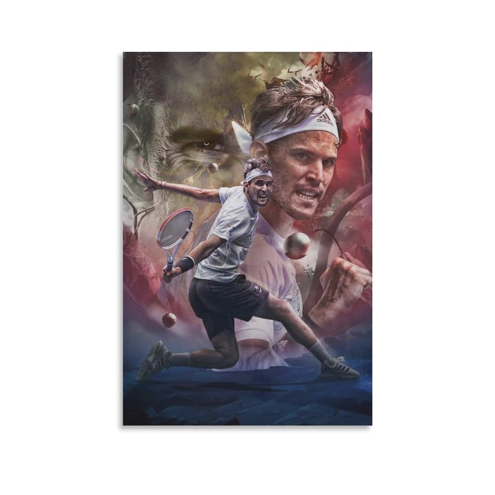 ASUIU Alexander Zverev Canvas Poster Artworks Picture Print Poster Wall Art Painting Canvas Decor Home Posters 20x30inch(50x75cm)