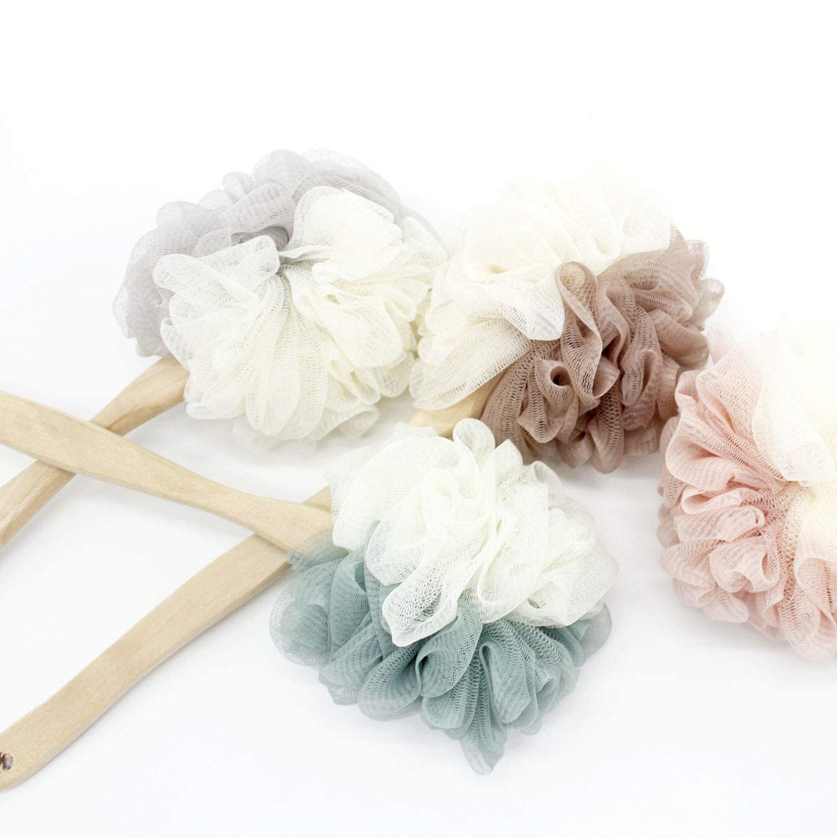 MustHome Back Scrubber For Bathing Back Bathing Loofah With Wooden Handle for Men and Women | Brown | Pack of 1 | Loofah For Back Bathing with handle | Back Scrubber for Bathing 3